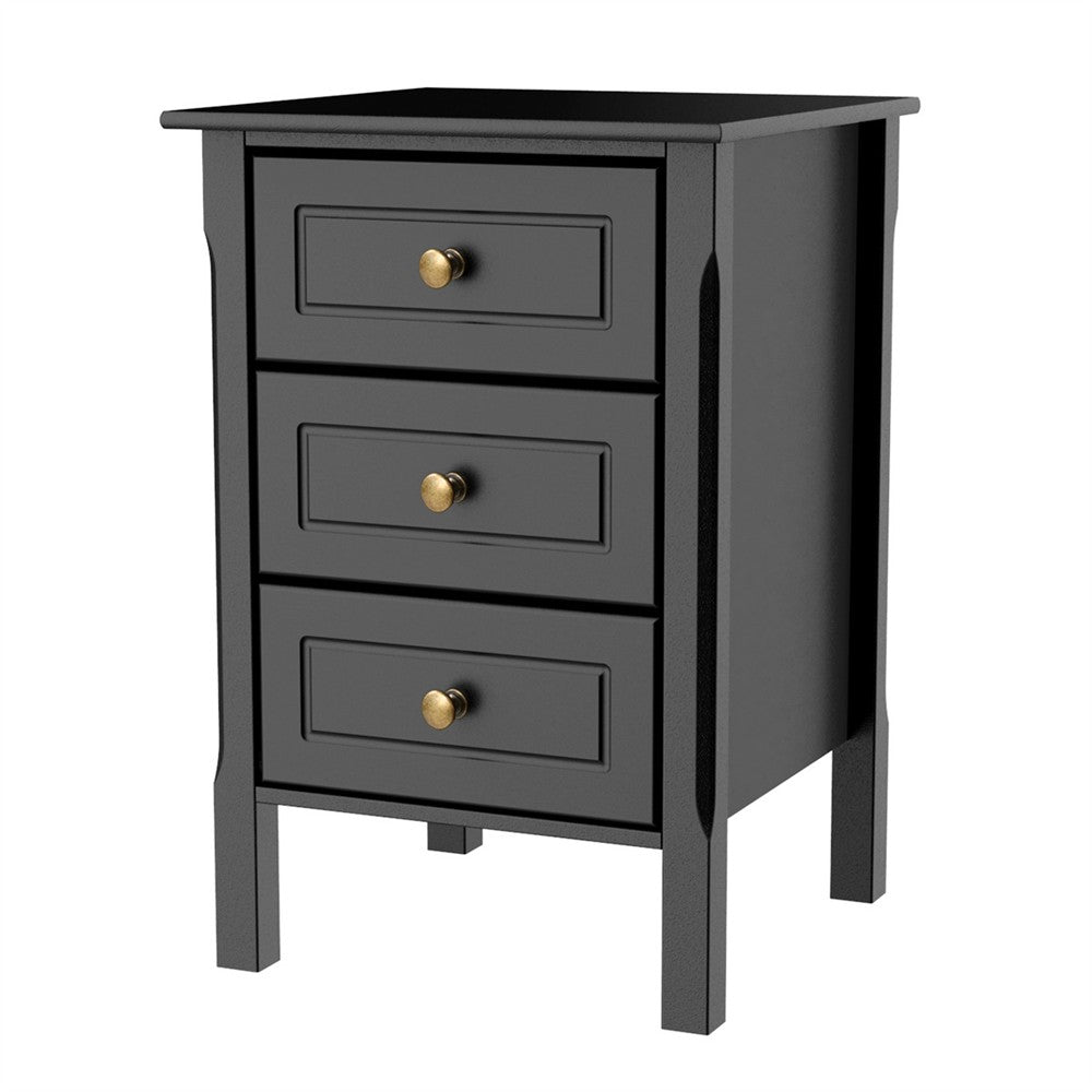 3 drawer nightstand deals gray