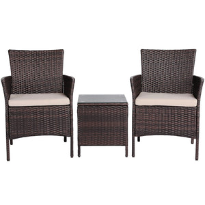Three Piece Suit Rattan Chairs and Table