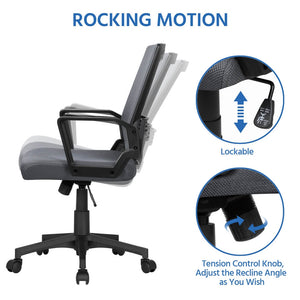 Yaheetech Mid-Back Mesh Office Chair 