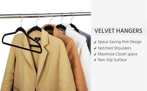 100pcs Velvet Hangers