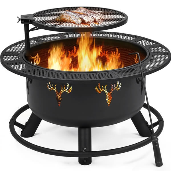 32” Round Wood Burning Fire Pit