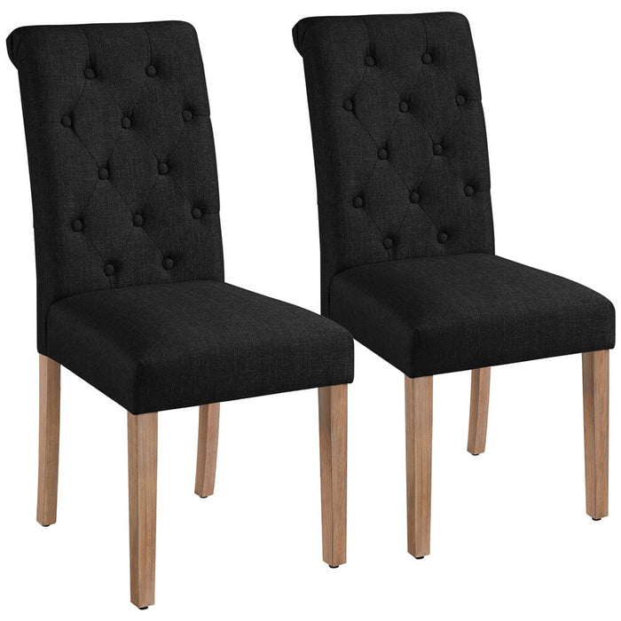 2Pcs Fabric Upholstered Dining Chairs
