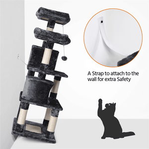57-inch Multi Level Cat Tree For Large Cats
