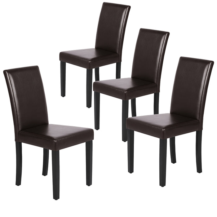 Dining Living Room Chairs Brown 4pcs
