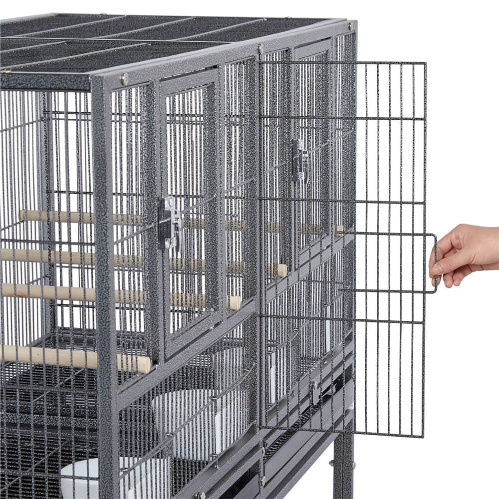 Divided bird clearance cage