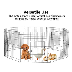 Metal Pet Playpen 8 Panel Foldable Playpen